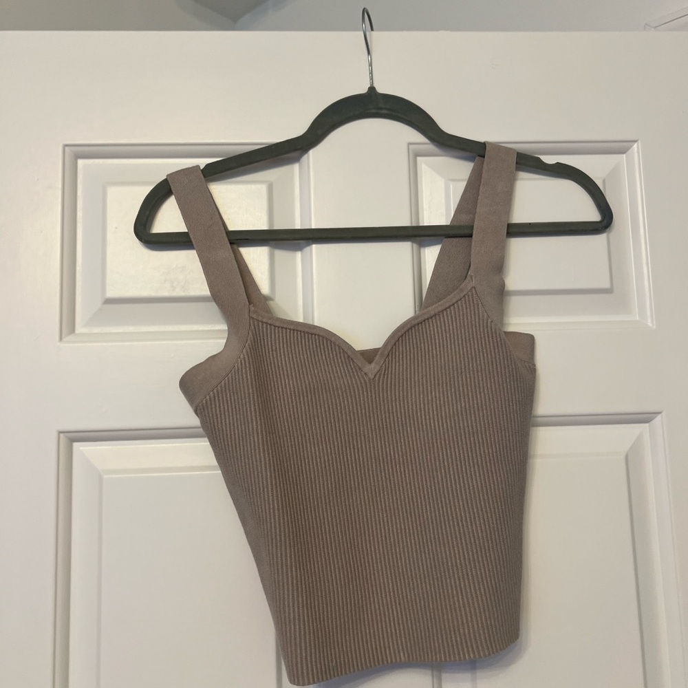 Abercrombie Elegant Tan Ribbed Women's Top